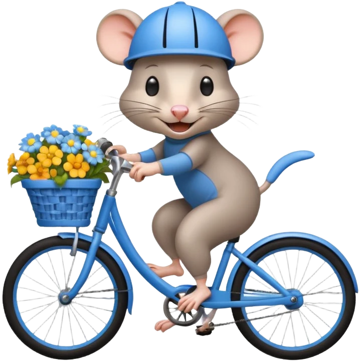a-cheerful- rat-riding-a-blue-bicycle,-wearing-a-cute-helmet,-with-a-big-smile-and-a-basket-full-of-flowers-on-the-front.-bright,-cartoonish-style,-simple-and-fun. emoji