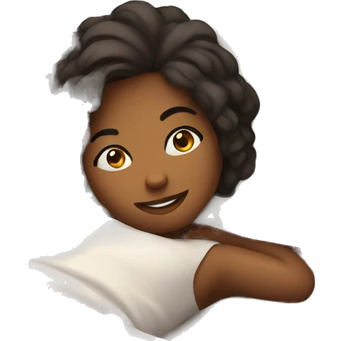 girl laying in bed emoji