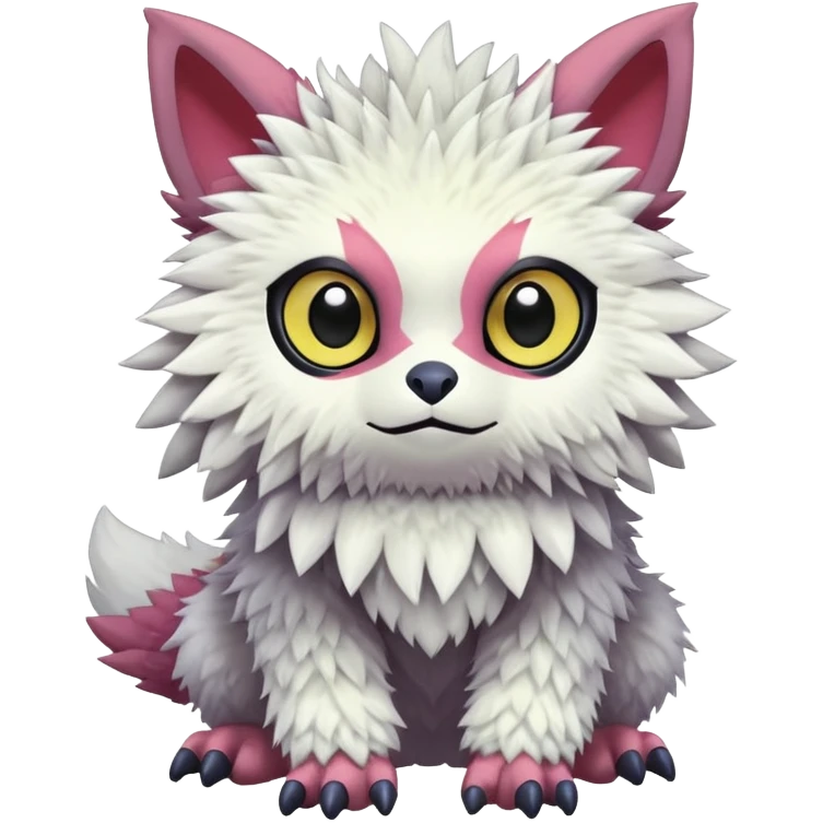  lush cozy warm-colored colorful cyber-Fakémon-Digimon-Trico-creature emoji