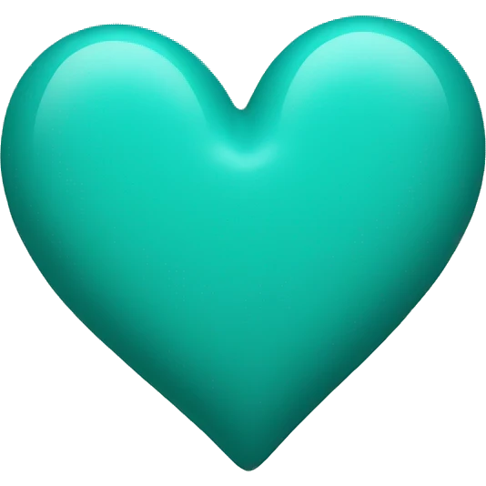 Teal heart  emoji