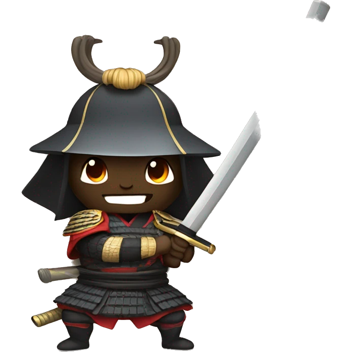  samurai with a sword and has fire ablity emoji