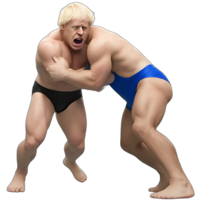 Boris Johnson wresting match emoji