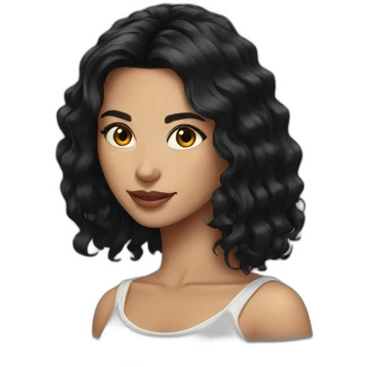 irina beautiful girl black hair emoji