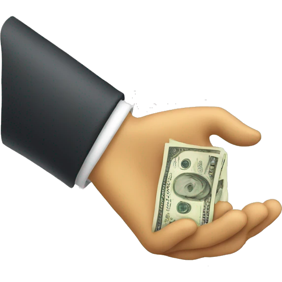 giving money from hand to hand emoji