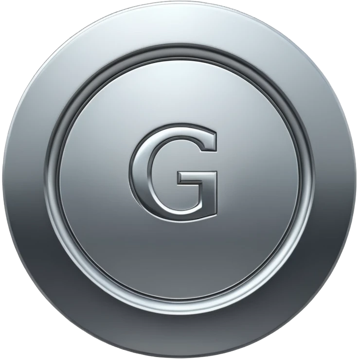 stylized letter inside a circle logo emoji