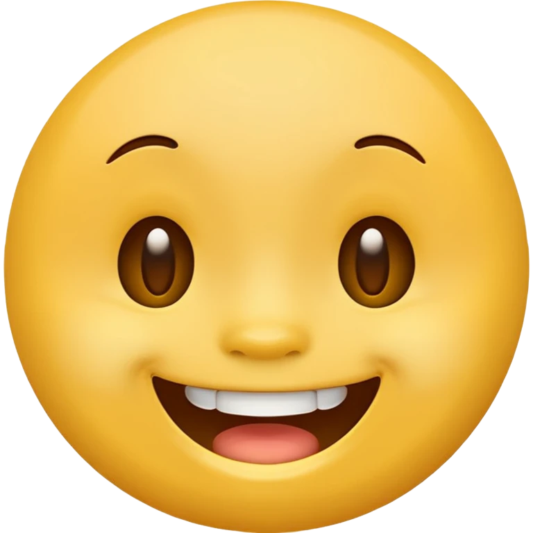 happy smiling face emoji with visible teeth and round cheeks emoji