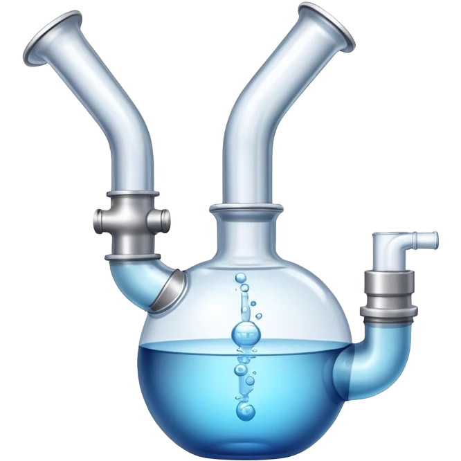 glass water pipe emoji style, simple and clear emoji