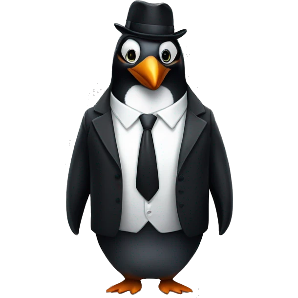 penguin as a mafia boss emoji