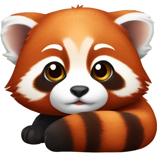 Baby red panda laying down  emoji