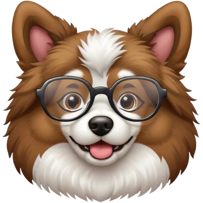 Dog in glasses emoji