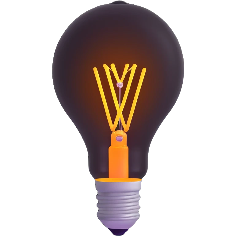 neon light bulb emoji
