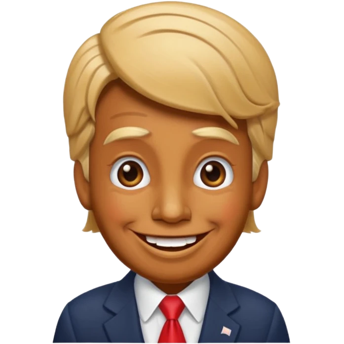 Pinocchio emoji with donald trump hair emoji
