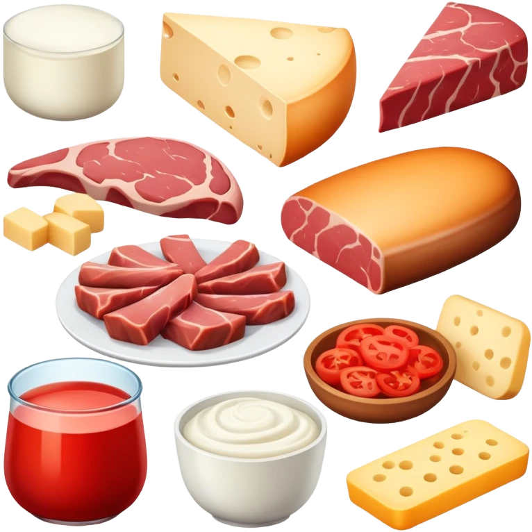 meat and dairy products emoji