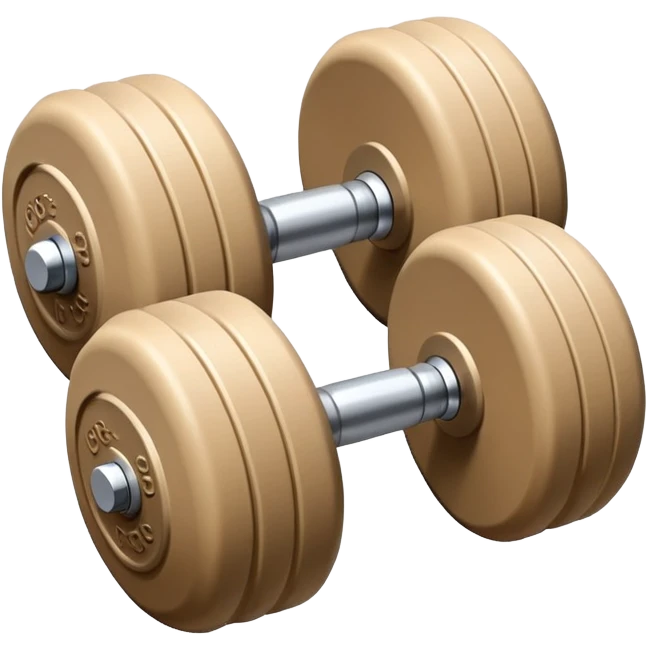 beige dumbbell, single fitness weight emoji