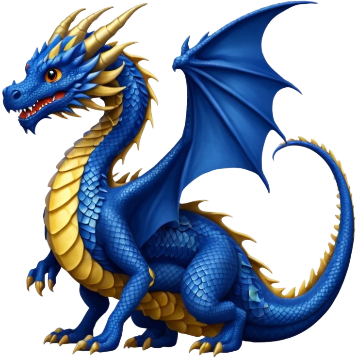 majestic Navy blue dragon emoji
