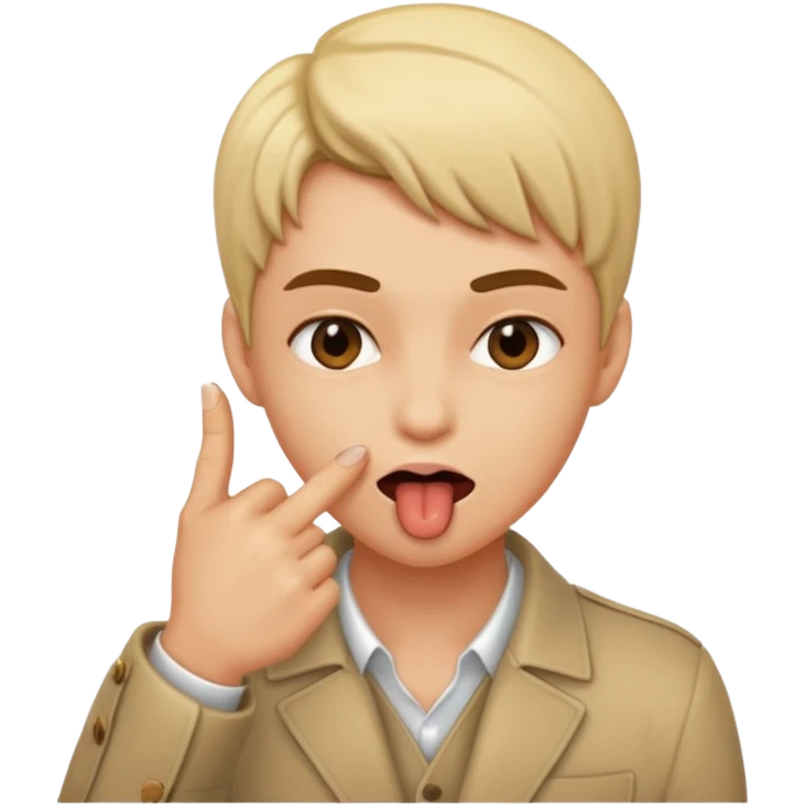 Bite index finger in a seductive manner  emoji