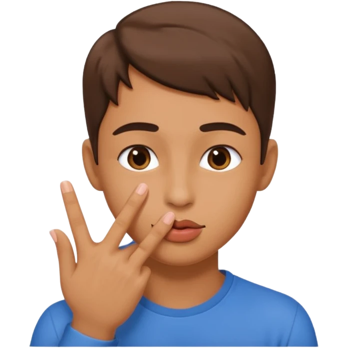 🤔 this hand pose with this 😗 face emoji