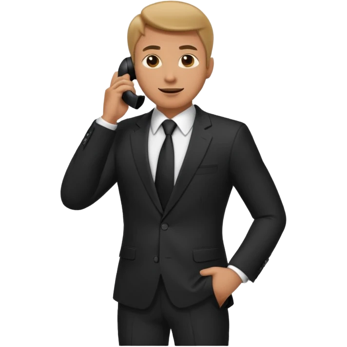 businessman talking on the phone, full body emoji