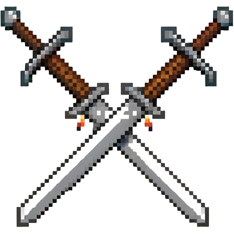 two crossed swords with the letter M emoji