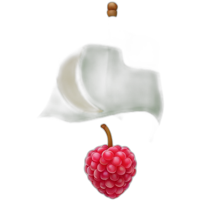 Lithuanian flag with a raspberry fruit on it emoji