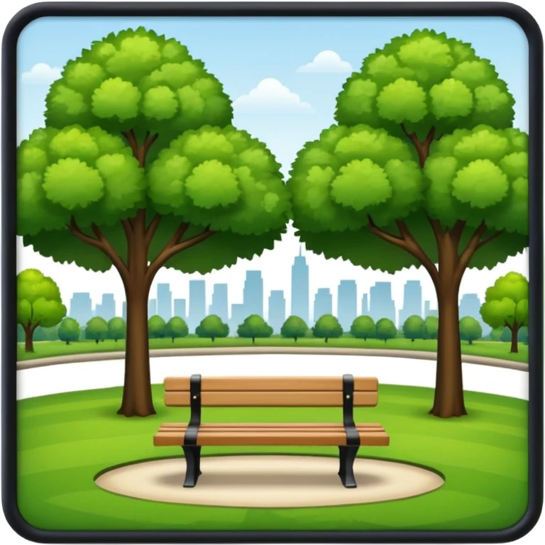 park with benches emoji