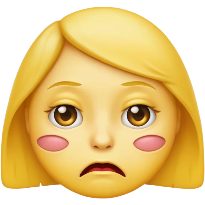Disgust expression yellow emoji pursed lips emoji