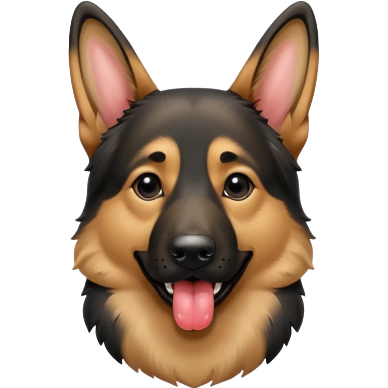 German shepard dog with extra long tongue emoji