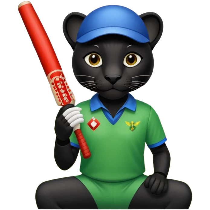  Panther in cricket match  emoji
