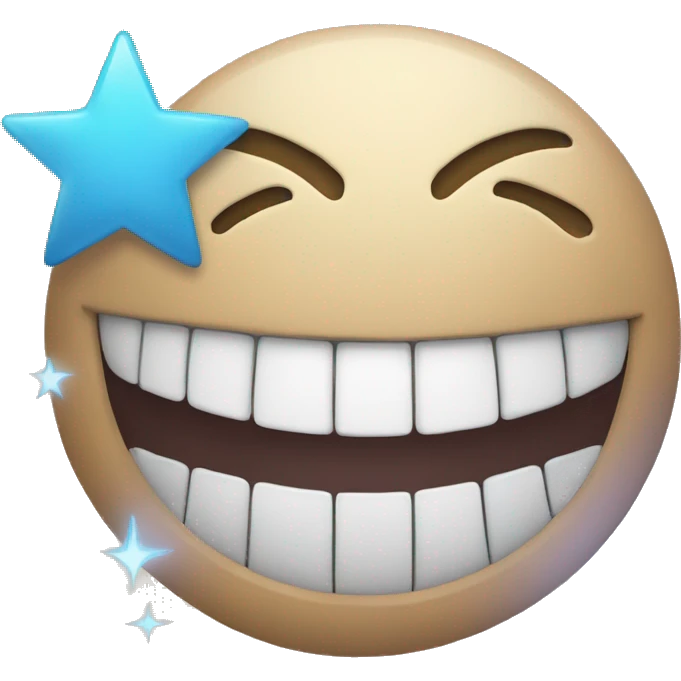 Smile emoji with star emoji