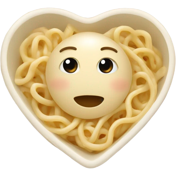 noodles in beige heart bowl emoji