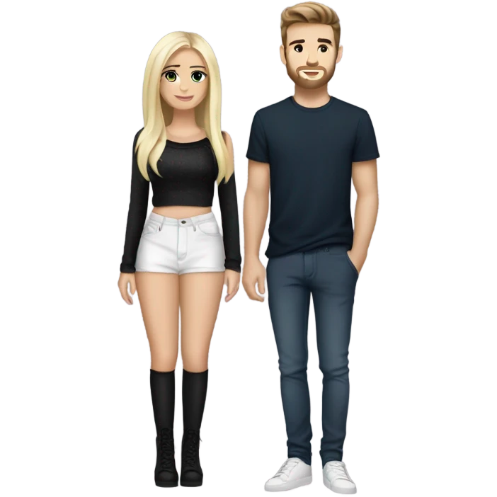 blonde girl with liam payne  emoji