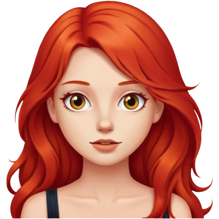 girl with red long hair blogger  emoji