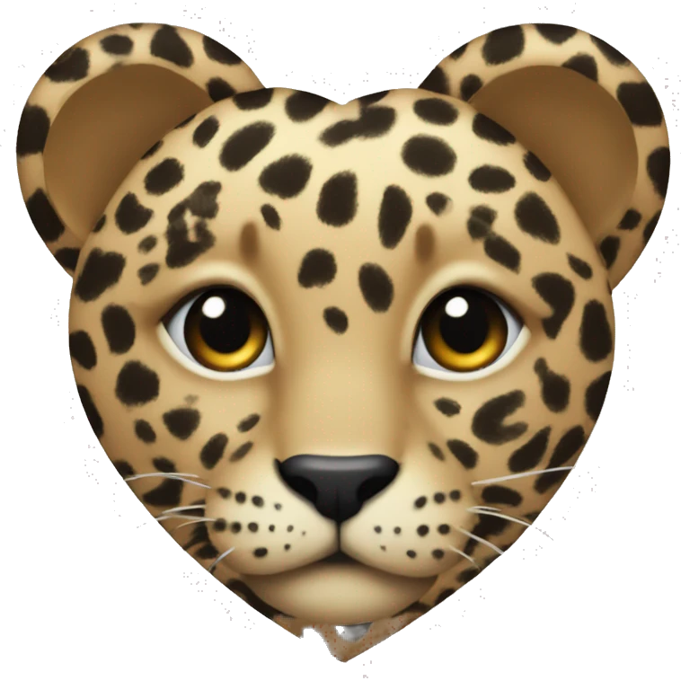 this heart 🩷 in leopard print style emoji