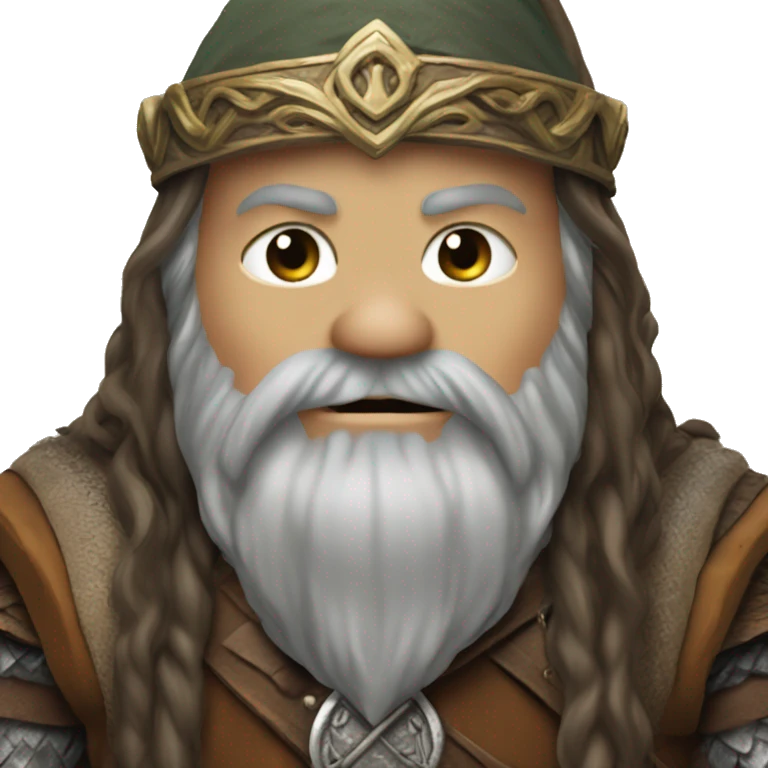 gimli dwarf in lord of the rings style emoji