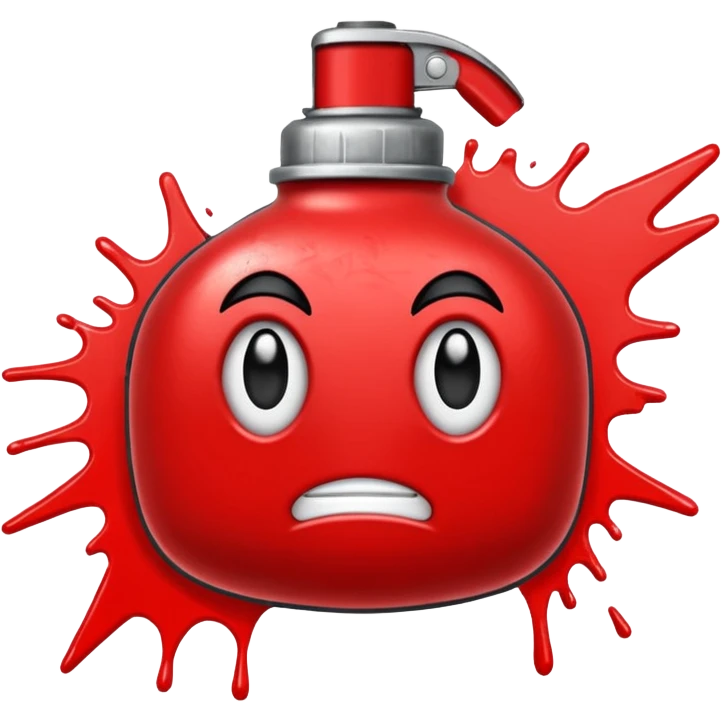 Сделай красное граффити "CNS" emoji