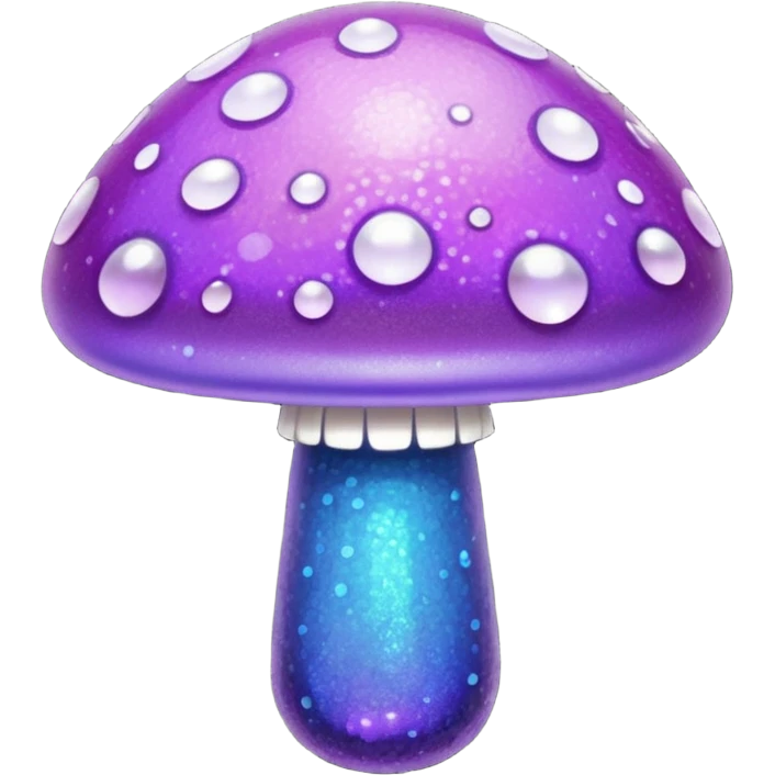 glitter purple mushroom emoji