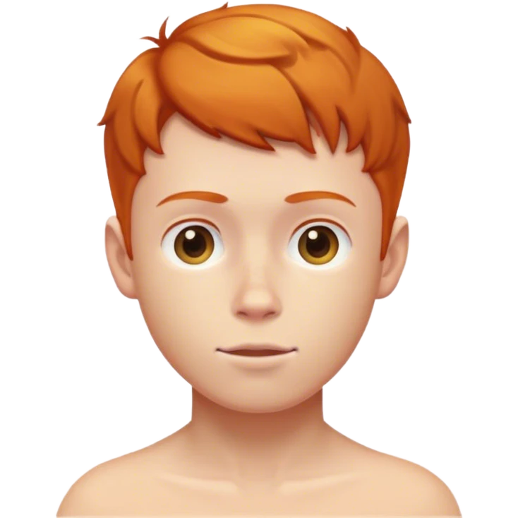 Ginger boy with short hair emoji