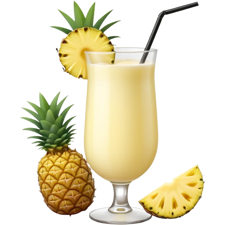 yellow pina colada emoji