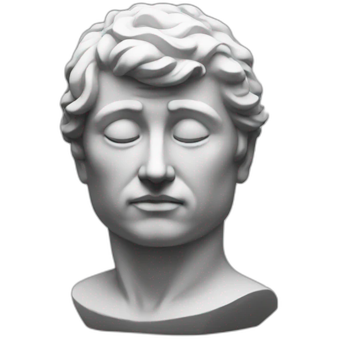 thinker statue half body  emoji
