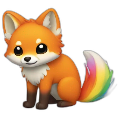 Renard arc-en-ciel emoji