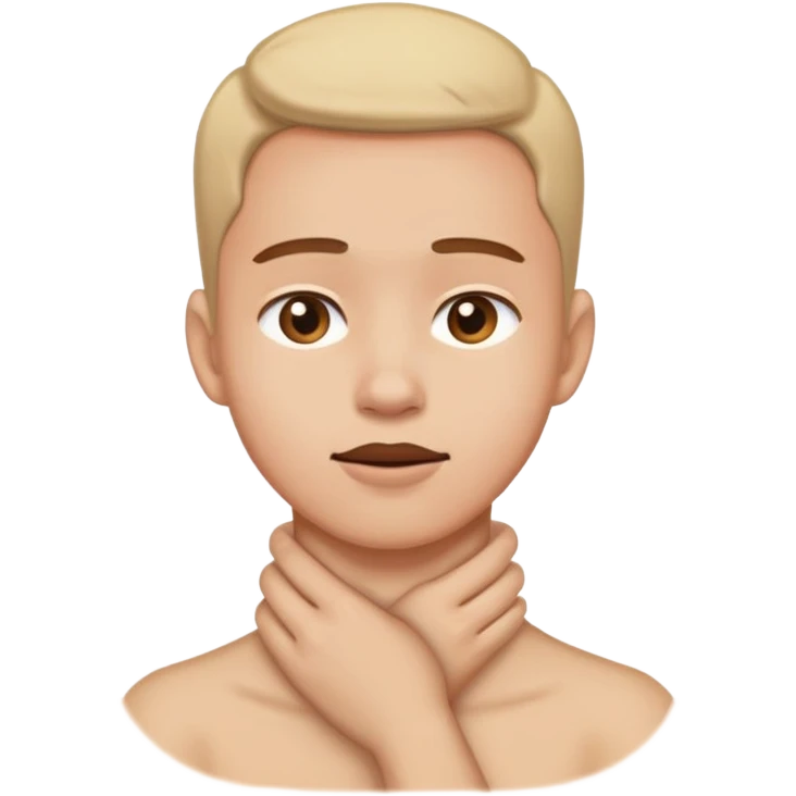 person grabbing their neck emoji