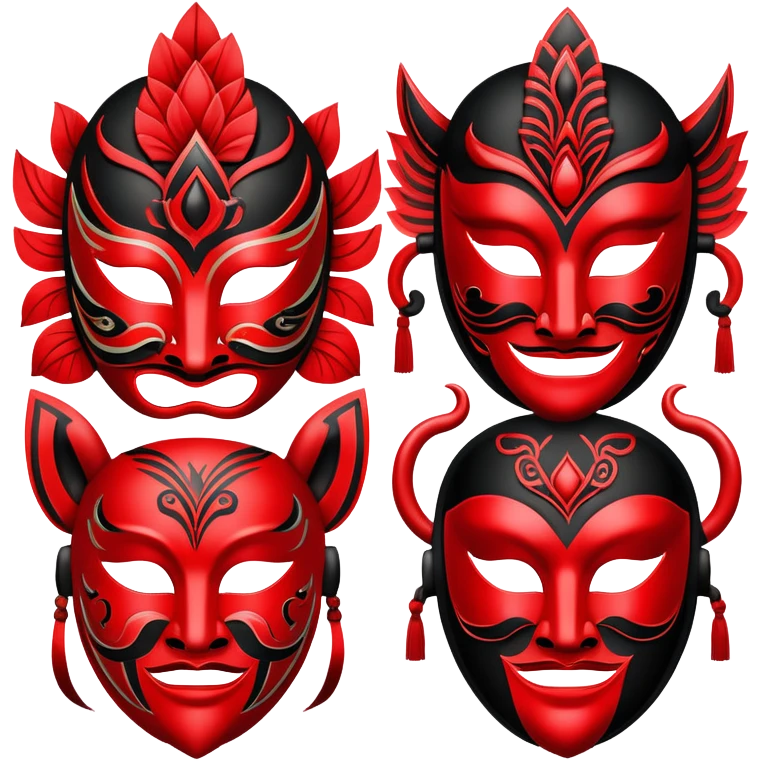 Two hanya mask emoji