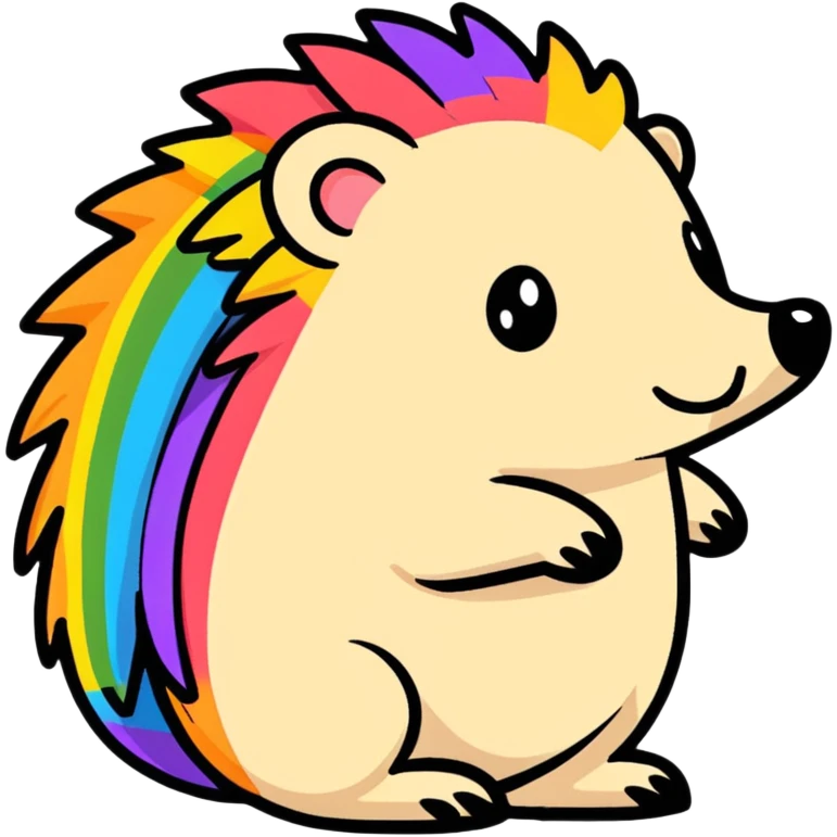 Hedgehog Rainbow emoji