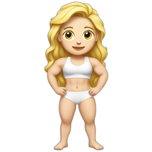body builder White girl shape emoji