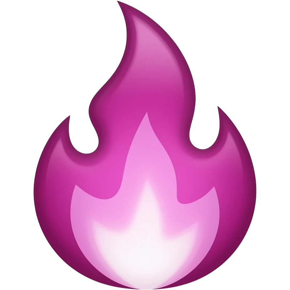 Create pink fire emoji more pink and purple emoji