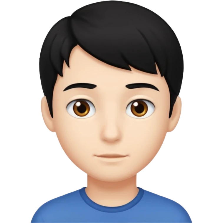 a boy who has black hair emoji