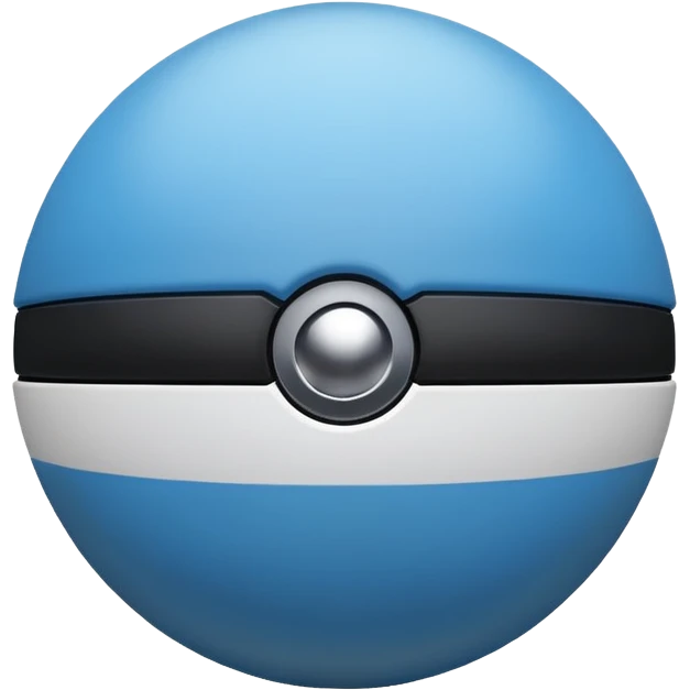 blue pokeball emoji with a black stripe emoji