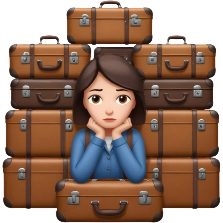 캐리어가 많아 슬픈 여자 emoji