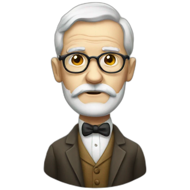 Freud with a glass emoji