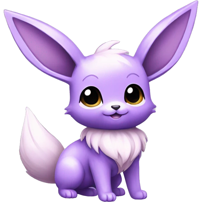 Kawaii Shiny Pastel Purple Eevee Full Body emoji